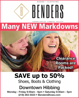 Many New Markdowns , Benders Shoes - Clothing , Grand Rapids, MN