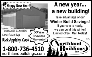 A New Year... A New Building! , Northland Buildings, Little Falls, MN