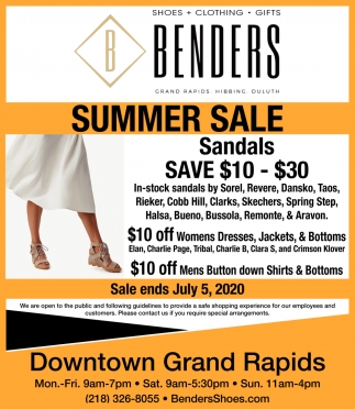 Summer Sale, Benders Shoes - Clothing 